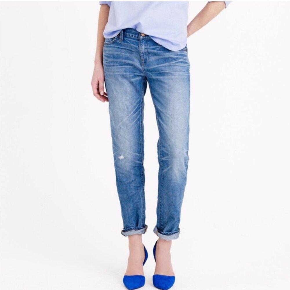J. CREW Broken In Boyfriend Jeans Size 26